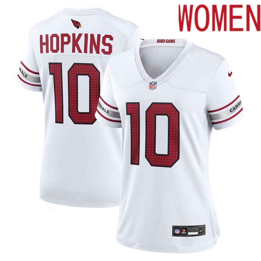 Women Arizona Cardinals #10 DeAndre Hopkins Nike White Game Player NFL Jersey